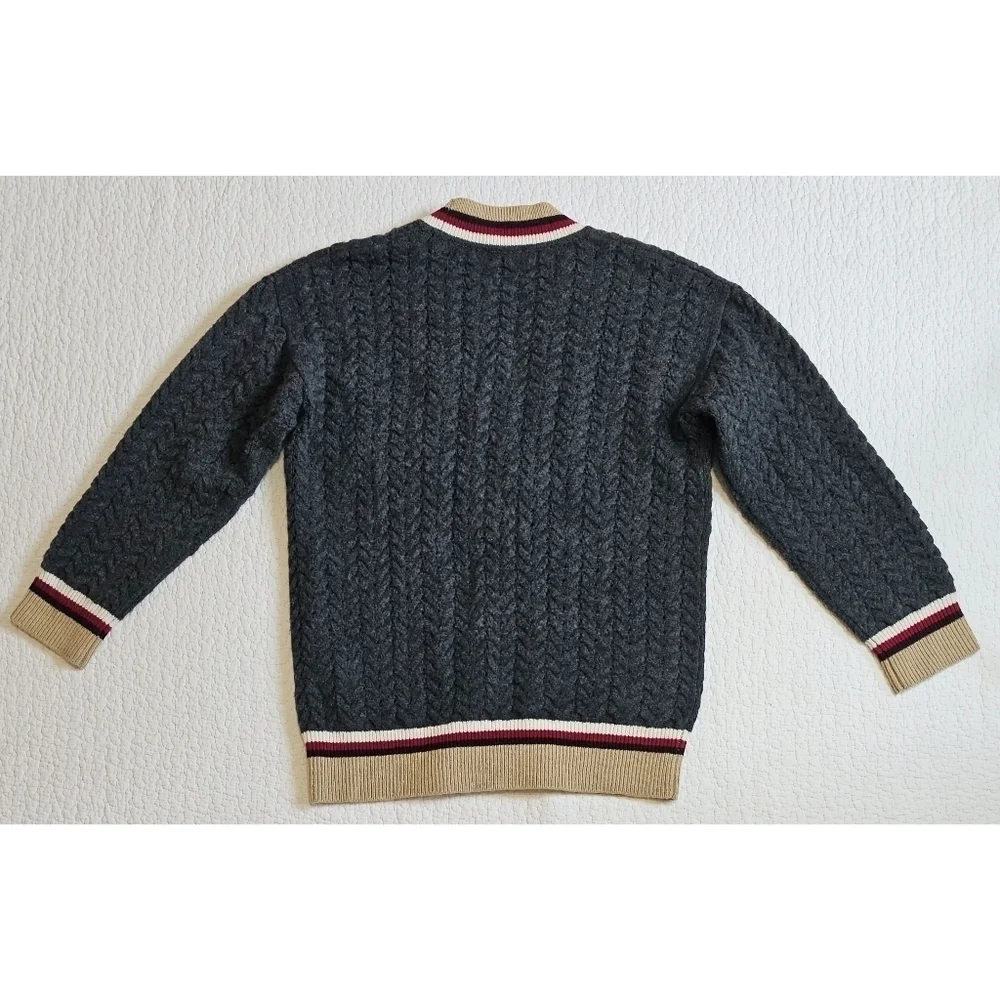 Sandro Tommy Cable Knit Oversized Wool Cardigan - Picture 5 of 15